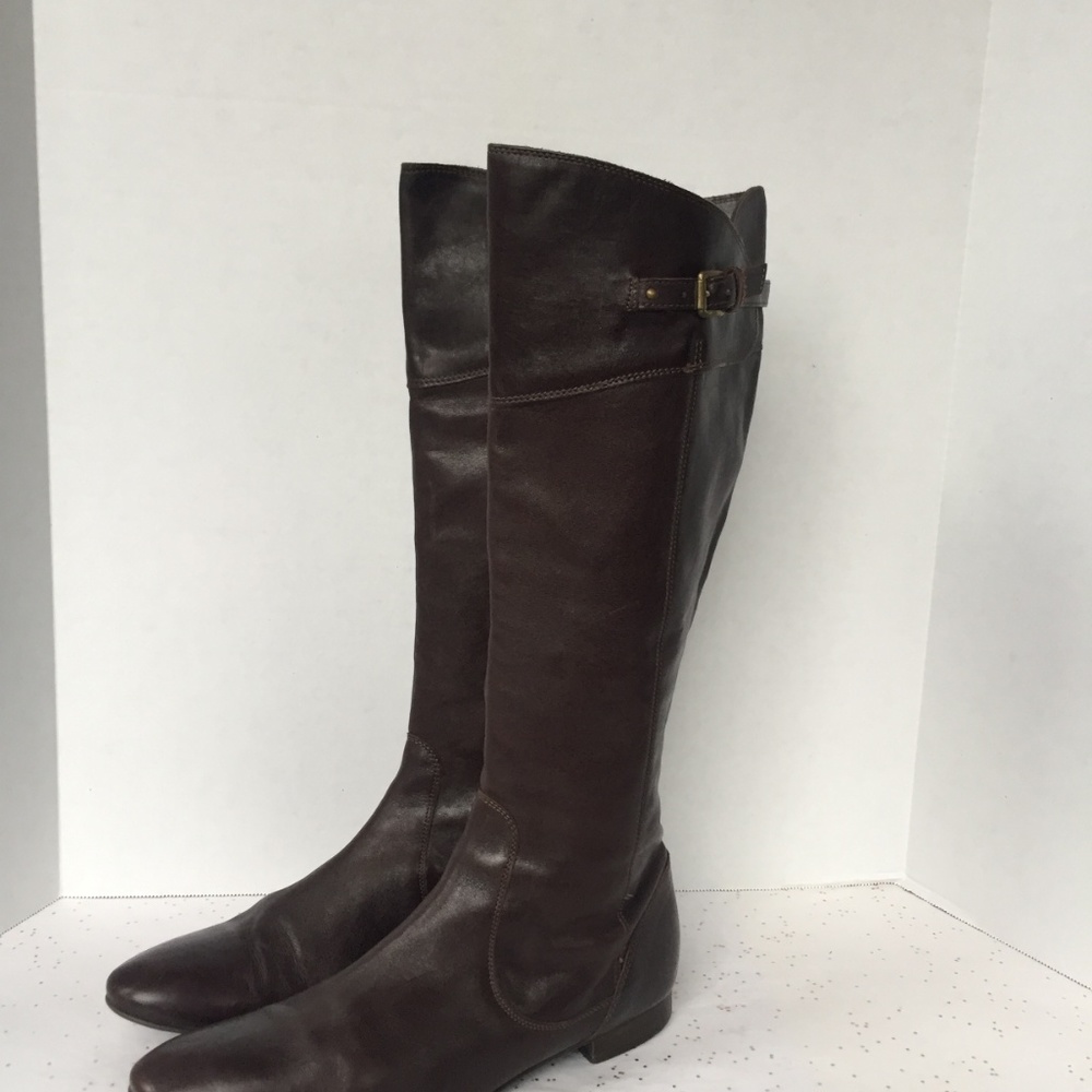 J. Crew Collection Brown Leather Riding Boot - 8M - Picture 2 of 8